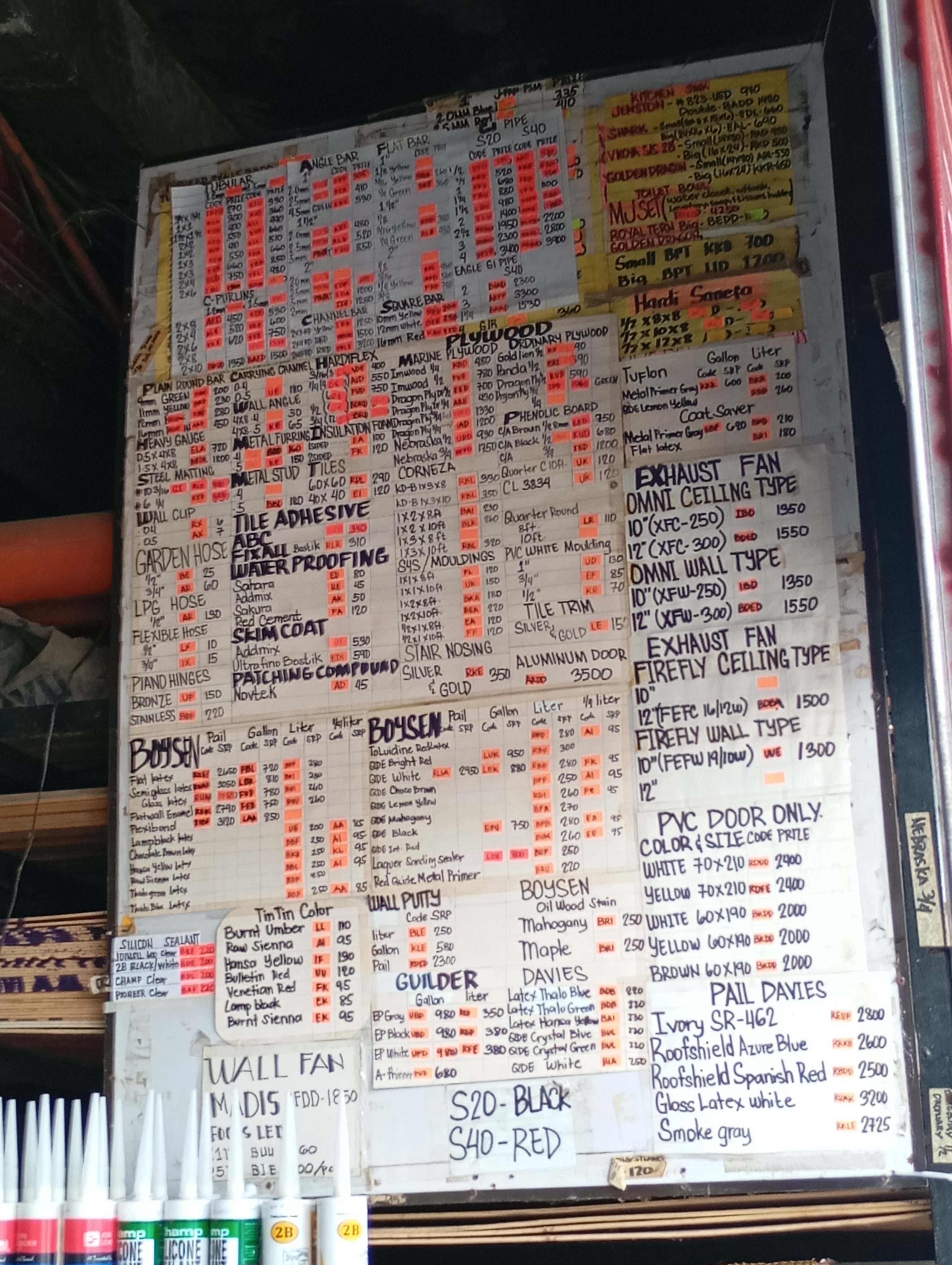 Menu photo
