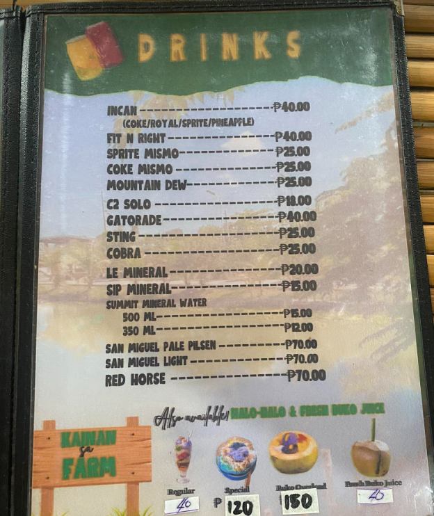 Menu photo