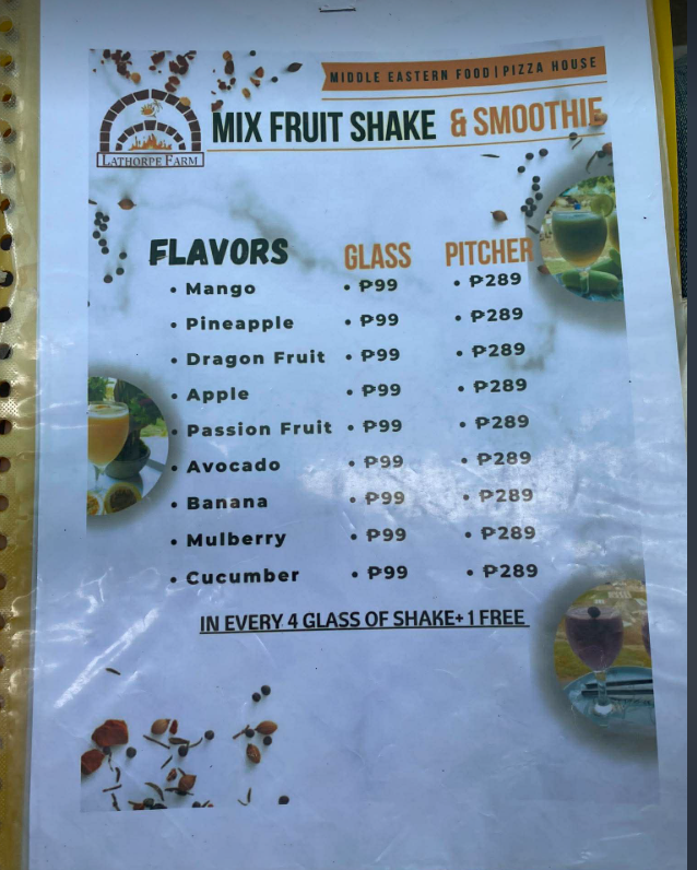 Menu photo