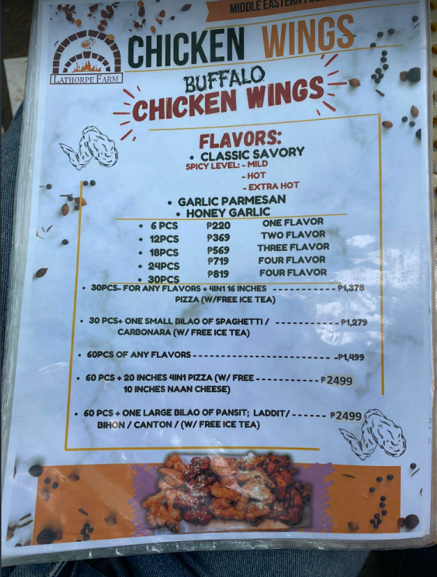 Menu photo